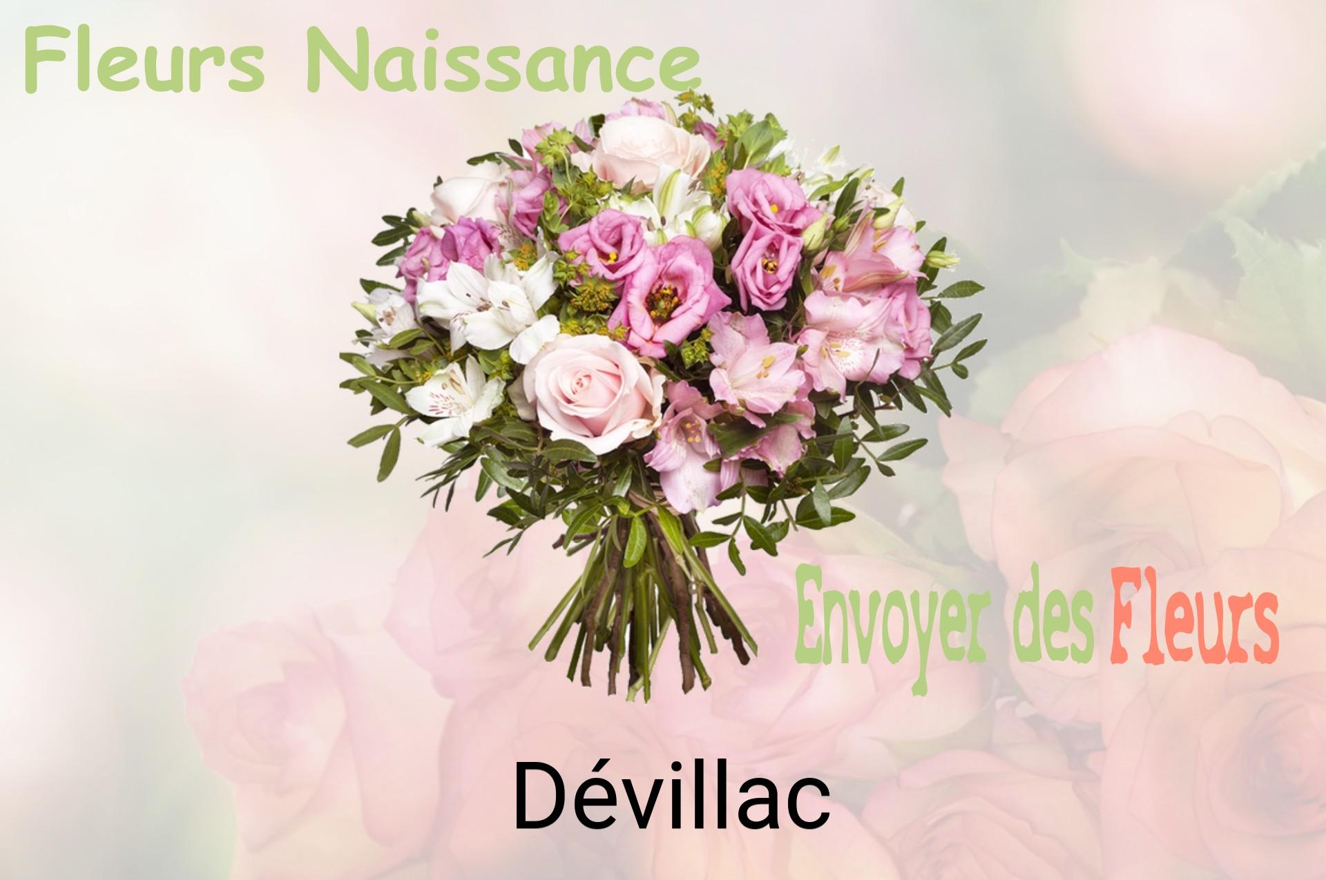 Bouquet de fleurs de naissance livré à Dévillac